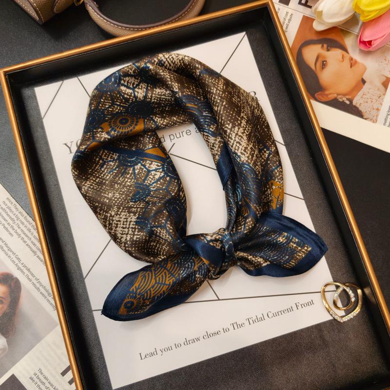100% Mulberry Silk Small Square Scarf for Women - Versatile, Stylish Neckerchief for Spring & Autumn