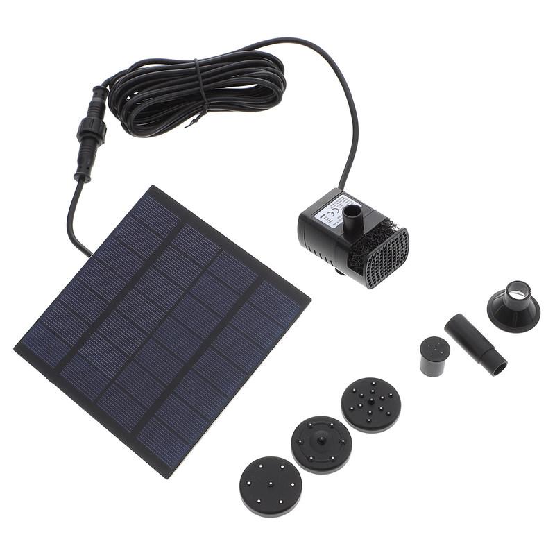 7V 12W Solar Panel Water Pump Black Solar Power Submersible Pump Hard Plastic for Fountain Aquarium Garden Pond
