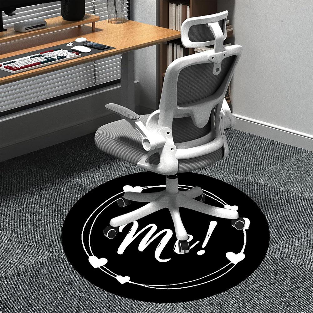 1PC Me Heart Office Round Area Rug,  Mat Suitable ForOffice, Under Office Chairs Bedroom Living Room Home Decor, Room Deco