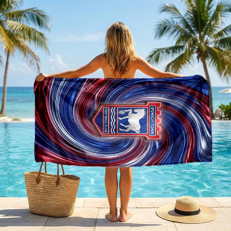 Ipswich Town Football Beach Towel Soft Microfiber Summer Towel Quick Dry Absorbent Towel for Beach Swimming Pool Travel