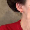 18k real gold electroplated new Chinese zircon natal year pony stud earrings exquisite earrings women