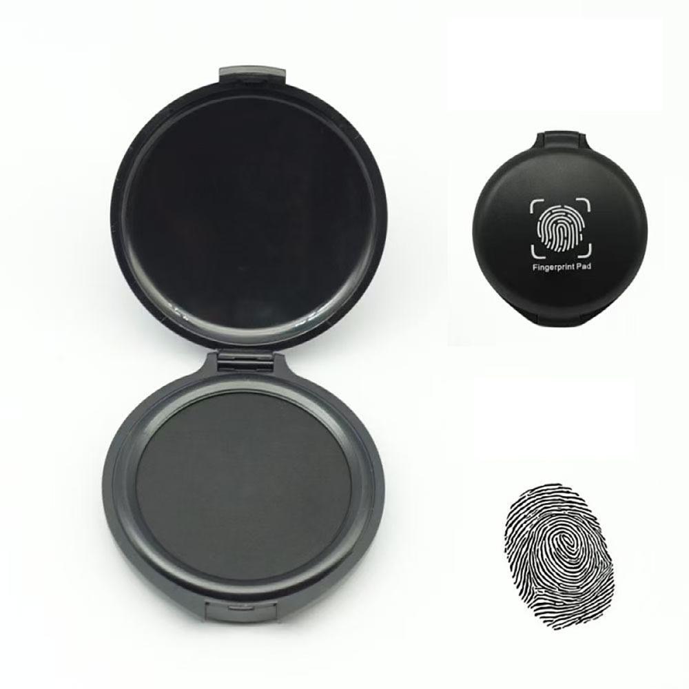 1Pcs 5.8cm Stamp Pad Waterproof Thumbprint Ink Pad Fingerprint Ink Pad  Identification Security