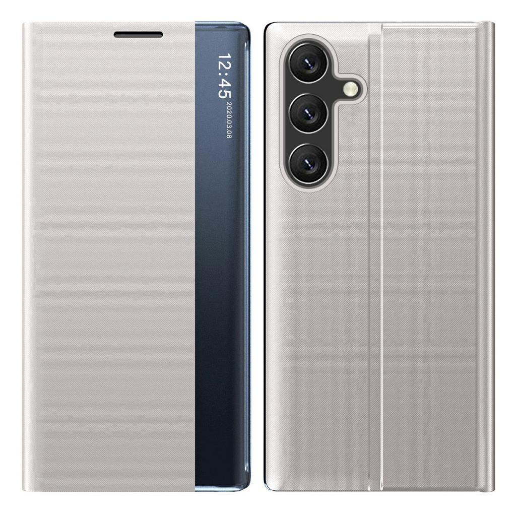 Чехол-книжка для Samsung Galaxy S26 с окошком, устойчивый к царапинам, из ПУ-кожи, с подставкой