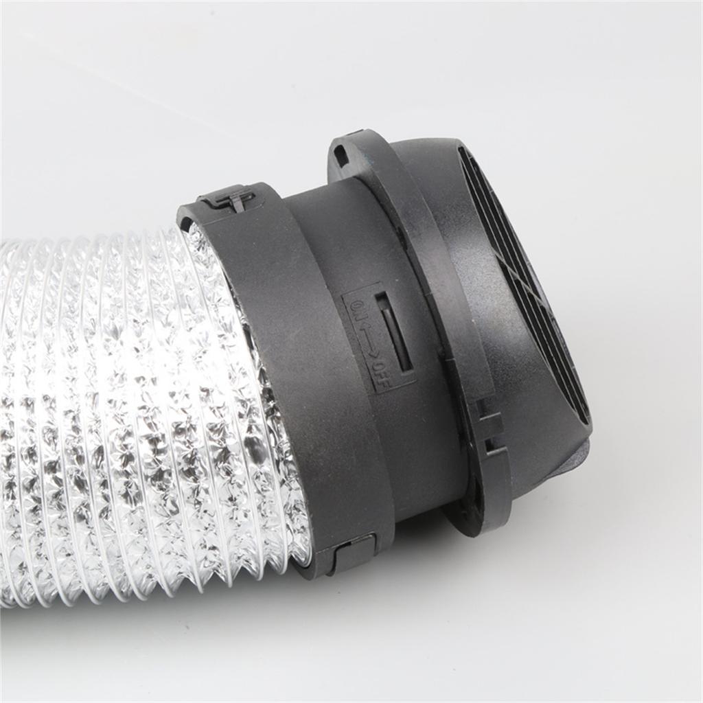 75mm/2.95in Diesel Heater Duct Kit 150cm/59.06in Hose and Vent Silver