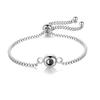 100 Languages 'I Love You' Projection Stainless Steel Bracelet with Custom Text Photo