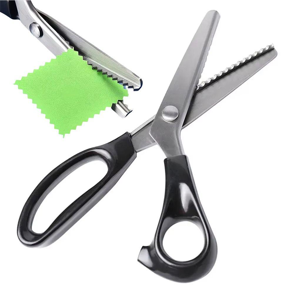 Serrated Edge Zig Zag Scissors Stainless Steel Sewing Shears Pinking Shears Fabric Cutting