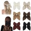 Solid Color Satin Ribbon Big Bows Hairpin Duckbilled Clip Hair Accessories For Women Girls Trendy Korean Summer Hair Accessories