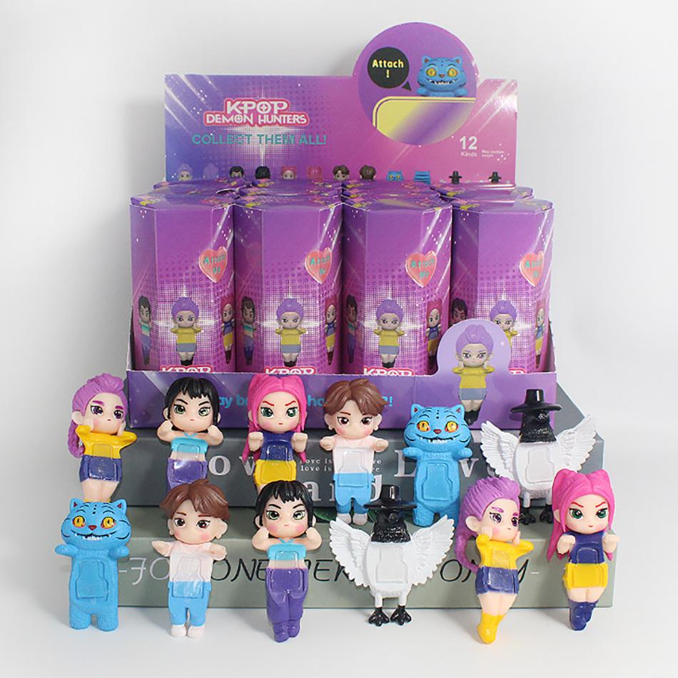 Версия Q K-pop Охотники на демонов коробка Фигурка Игрушка Derpys Tiger Rumi Mira Zoey Sussy Фигурка Кукла Фанаты Рождество день рождения Подарок