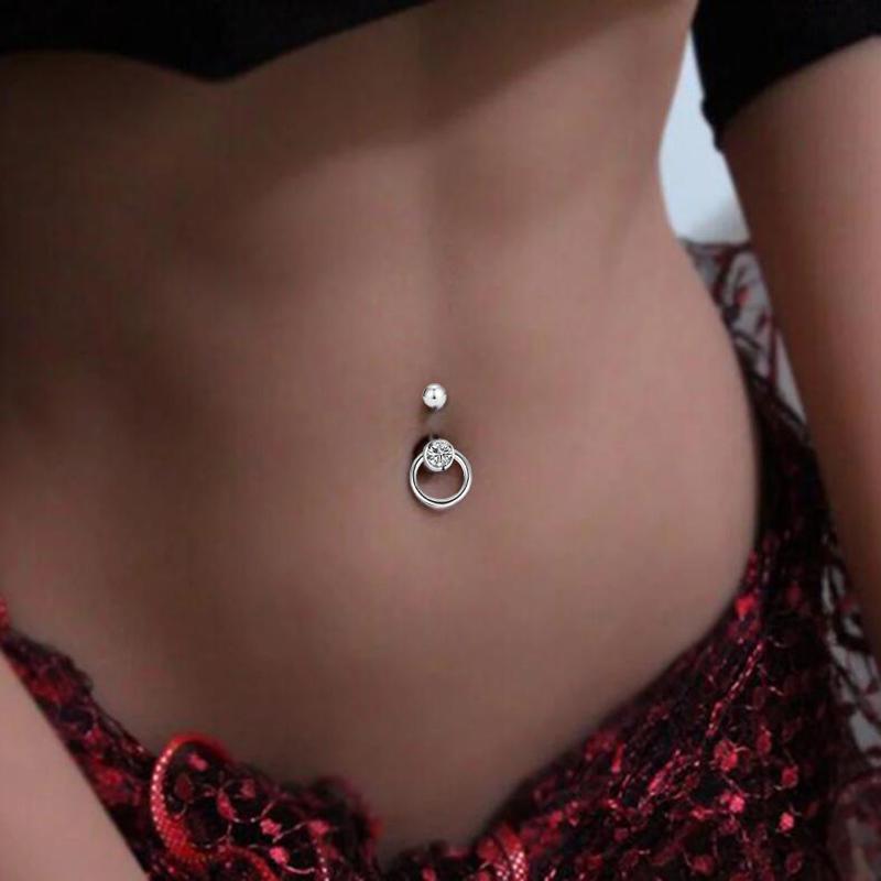 5Pcs Shiny Navel Belly Button Rings Women Barbell Body Piercing Jewelry