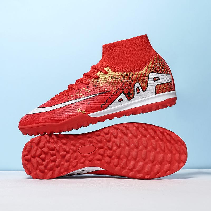 Новые бесшовные футбольные бутсы с верхом из материала Flyknit, высокие, для Еврокубка, молодежные шиповки, профессиональная спортивная обувь для тренировок