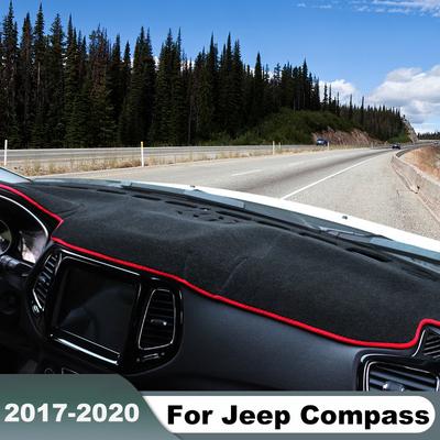 Для Jeep Compass MP 2017 2018   Коврик на приборную панель автомобиля Защита от солнца Панель приборов Коврики Защитник Аксессуары