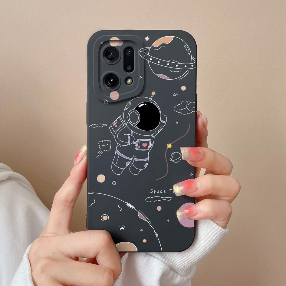 Чехол для телефона для OPPO K10 Pro K3 K5 K7 K9X Narzo 50A Neo 9 Prime, милый модный чехол-космонавт, жидкий матовый противоударный мягкий силикон для бампера OPPO
