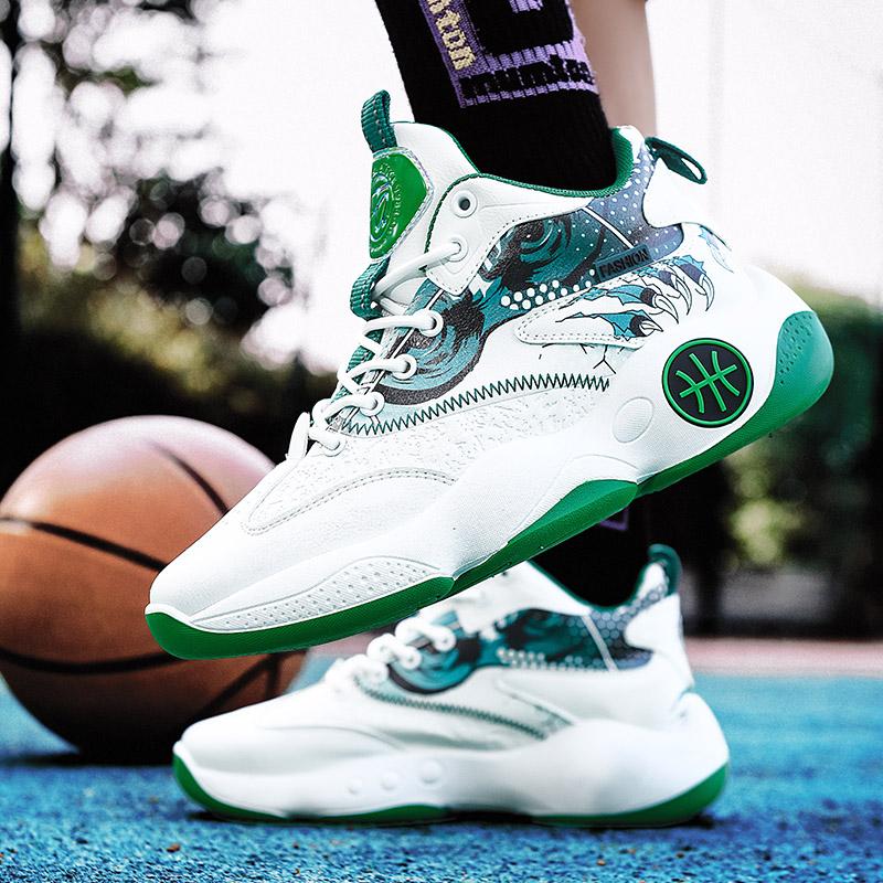 Модные мужские баскетбольные кроссовки с амортизацией, дышащие, кроссовки для тренировок, высококачественная спортивная обувь, нескользящая обувь, модные кроссовки