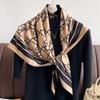 Korean New Letter Scarf Fashionable Big Shawl High-end Temperament Decorative Scarf Silk Scarf Women's Headscarf