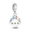Dice Poker Red Heart A Dangle Charm 925 Silver Dazzling Zircon Beads Fit Original DIY Bracelet Jewelry Making Gift