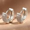 Luxury Cubic Zirconia Gold Color Zircon Hoop Earrings For Women Luxury Circle Crystal Girls Party Zircon