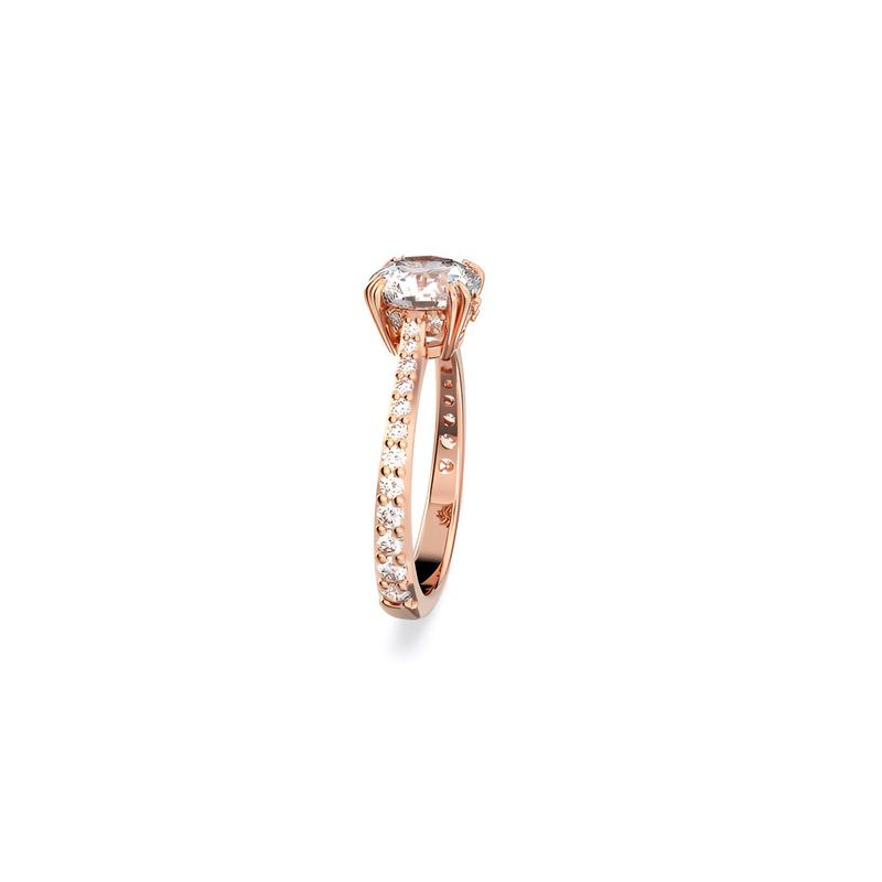 Swarovski Стильное, Изысканное, Модное и Универсальное Кольцо Stilla для Женщин Розовое Золото rose gold 50
