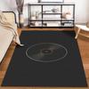Minimalist Black Carpet with Vinyl Record Pattern for Modern Decor Suitable for use as an anti-slip for living room bedroom sofas