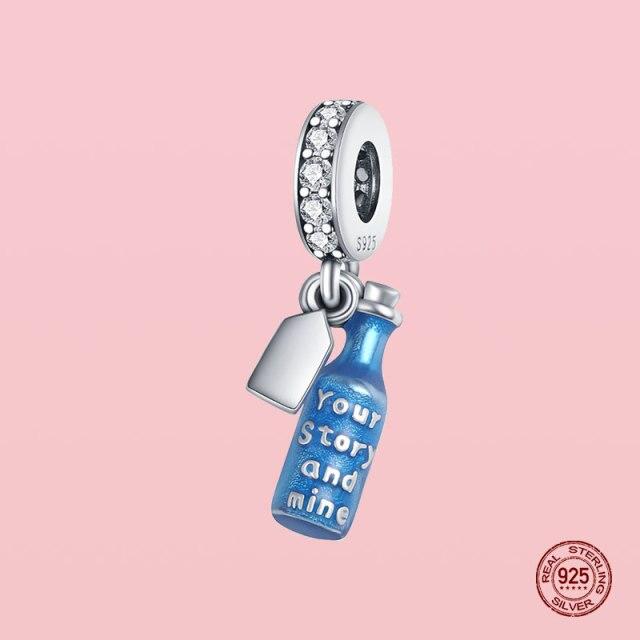 Подвеска из стерлингового серебра 925 пробы, очаровательные бусины для оригинального браслета Panjia, ожерелье, женские украшения