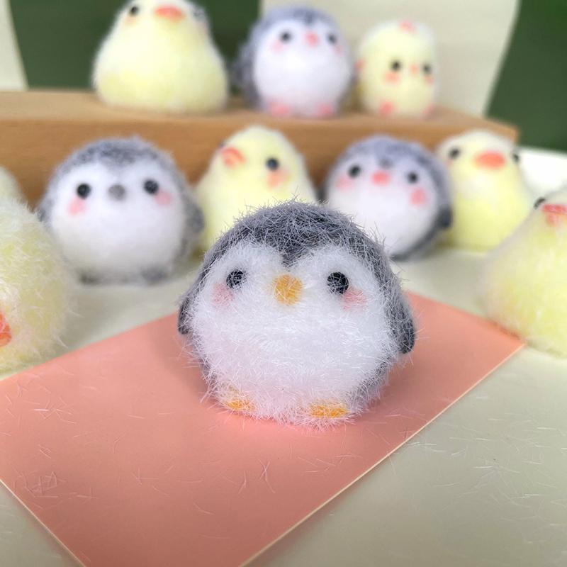 1 шт., липкая мягкая игрушка для снятия стресса в виде цыпленка, свиньи, собаки, симпатичная игрушка для снятия стресса с помощью сжимаемого силиконового брелок-сумки