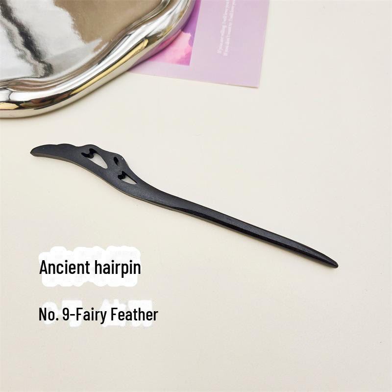 Элегантная шпилька из черного дерева: Современная простота в сочетании с древним китайским стилем