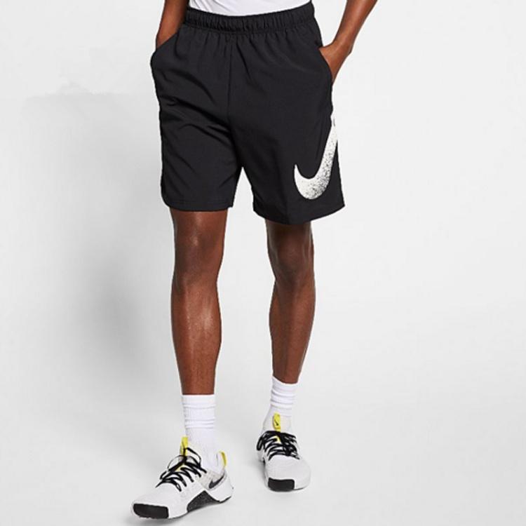 Men's Nike Large swoosh Sports Black Shorts CN9755-010