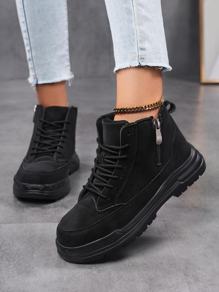 Женские кроссовки Весна Новые Кожа Нескользящие Круглый носок Женская обувь Повседневная женская обувь