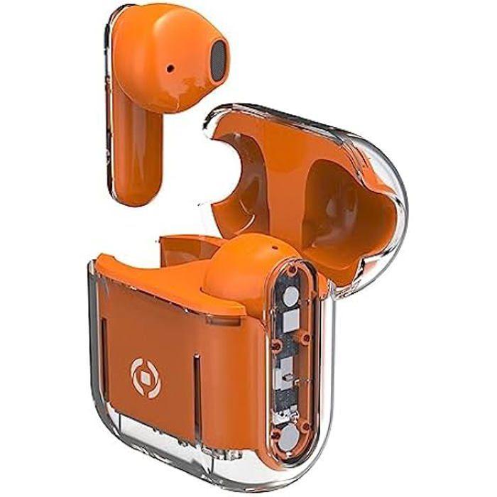 Écouteurs sans fil - celly - s7789066 - orange - intra-auriculaire - résistant à la transpiration