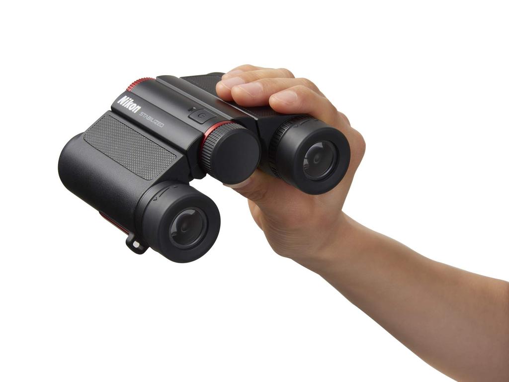 Бинокль Nikon 10x25 STABILIZED RED со стабилизацией изображения 10x 25 калибра красный STB10X25RD антивибрационный