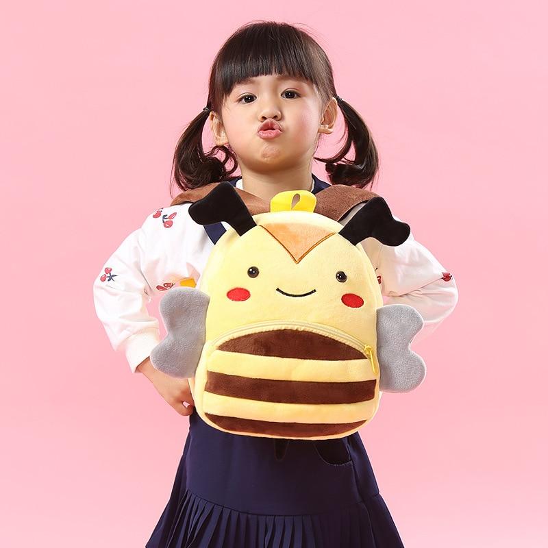 Kids Backpack Bee Model Plus Size 26x24x10cm Yellow Cute Cartoon School Bag for Kindergarten Elementary