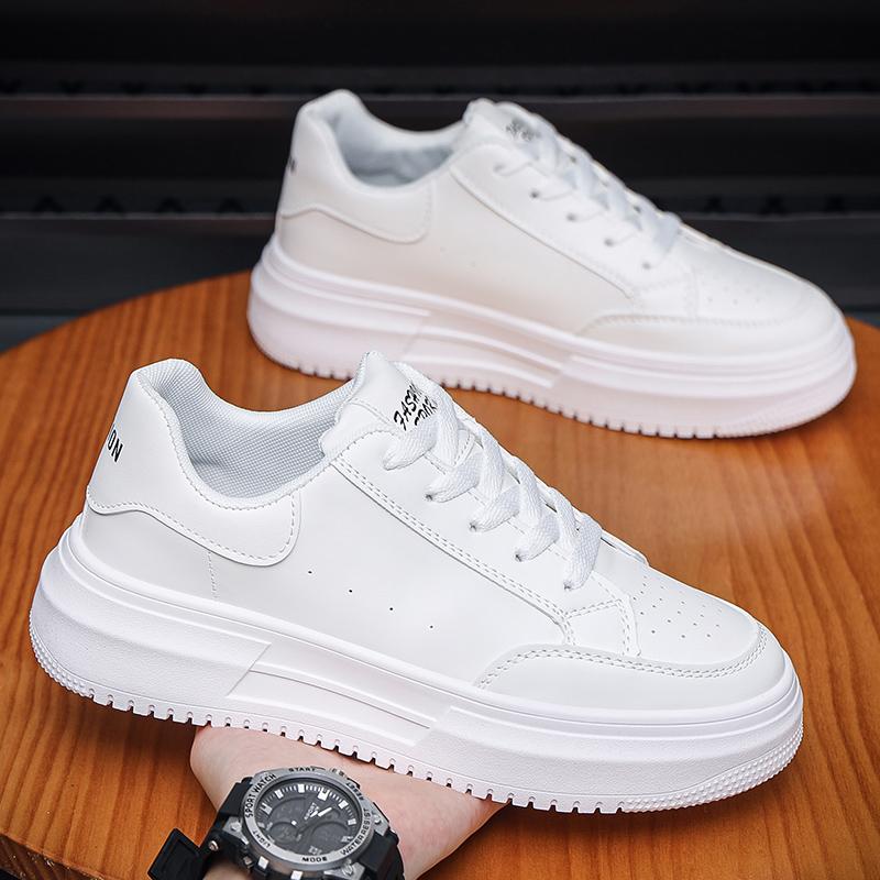 Fashion White Men Casual Shoes Outdoor Breathable Lightweight Running Shoes Platform Comfortable Sport Sneakers Tennis Shoes