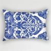 30x50 см богемная наволочка с синим цветком, винтажная наволочка с чернилами и листьями, домашний декор, диван, гостиная, автомобильная наволочка на талию