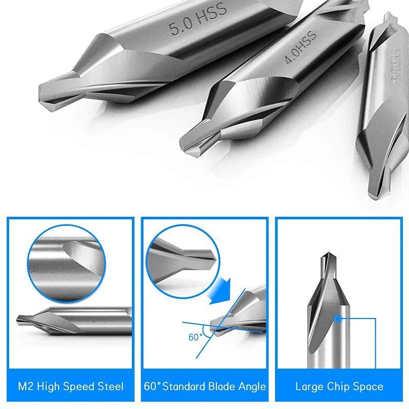 High-Speed Steel Chamfering Drill for Bodhi Buddha Beads - No Cone Guard, Composite Center