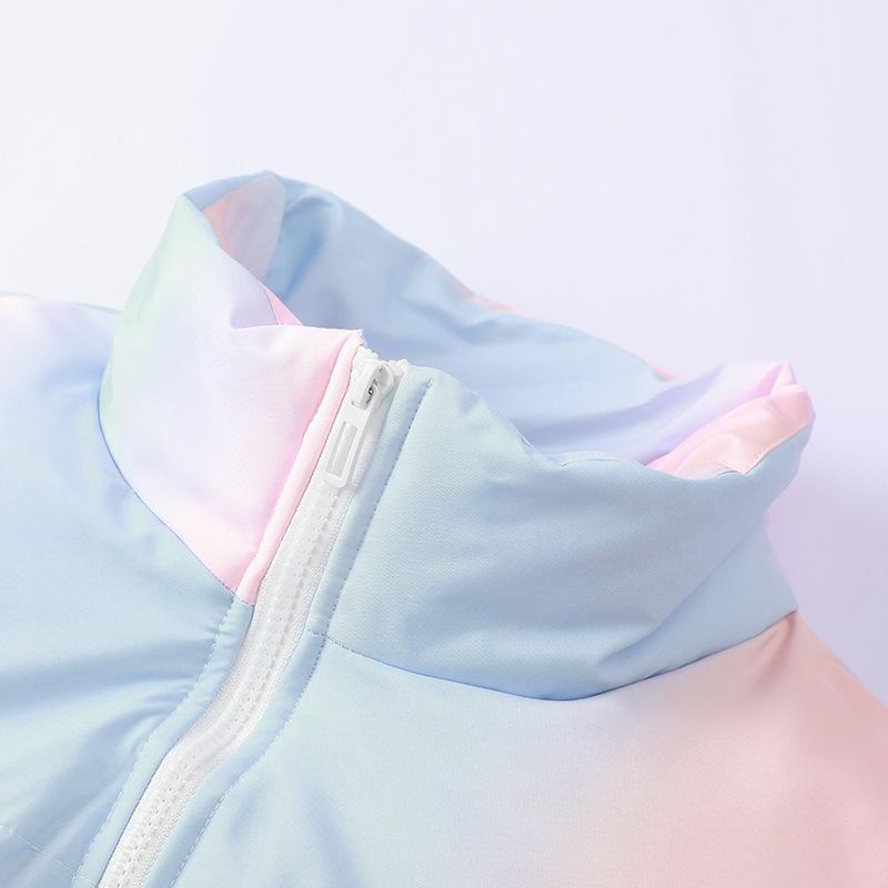 Зимняя новая хлопковая одежда с градиентом для мужчин в Европе и США, повседневная хлопковая одежда, брендовая одежда для хлеба Tide