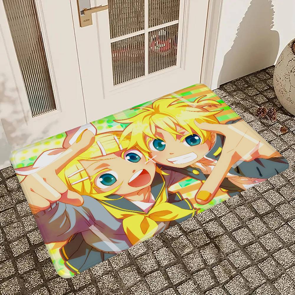 Vocaloid Дуэт Кагамине Рин Лен Придверный коврик Детская Комната Спальня Декор Балкон Противоскользящий Придверный коврик Гостиная Коврик