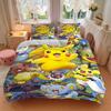 Pikachu Friends Adventure Print 3Pcs Bedding Setduvet Cover With 2 Bedropillowcase Home Birthday Gift
