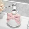 Практичный керамический диспенсер для ванной с нажимным насосом, декоративный бантик, органайзер для мыла, бутылка, необходимый элемент домашнего спа