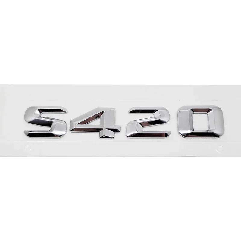 Modified 3D Car Letter Sticker Rear Trunk Tail Decorative Badge Emblem for Mercedes Benz S400 S420 S430 S450 S500 S550 S600 S650 AX1