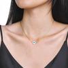 Женские модные подвески-ожерелья 'Злой синий глаз' Подарок, Тонкая цепочка из нержавеющей стали золотого цвета, Ожерелье с подвеской-амулетом 'Глаз', Ожерелье-чокер