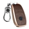 PELKERDRMercedesBenz Benz Key Case Metal + Leather Key Cover A Class B Class C Class E Class S Class CLS Coupe New CLAGLCGLEG Class Smart Key Cas