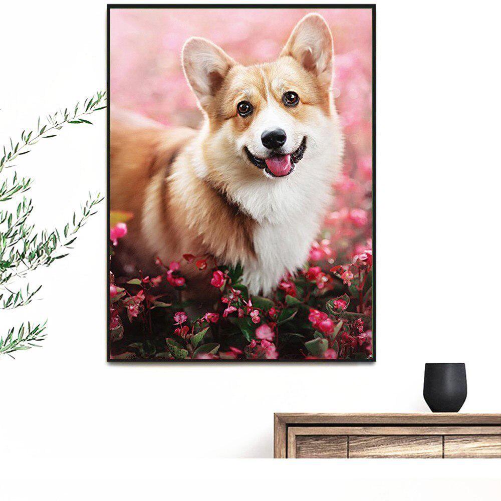 5D DIY Алмазная картина Полный круглый животное Собака Горный хрусталь Картина Вышивка Продажа Алмаз