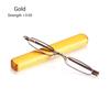 Hinge Blue Light Blocking Readers Eyeglasses Mini Reading Glasses with Portable Pen Clip Case