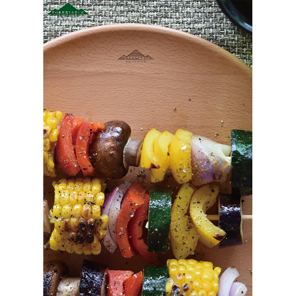 FORESTABLE Plate Dish M Wooden Natural Wood Outdoor Camping Plate 21cm