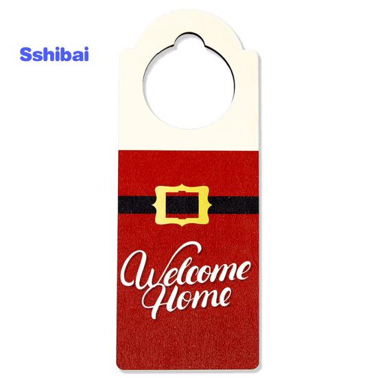 Рождественская деревянная дверная ручка, украшение, Санта-Клаус, снеговик, чулок, праздничный декор, дверная ручка, вешалка, подвеска, товары для вечеринок