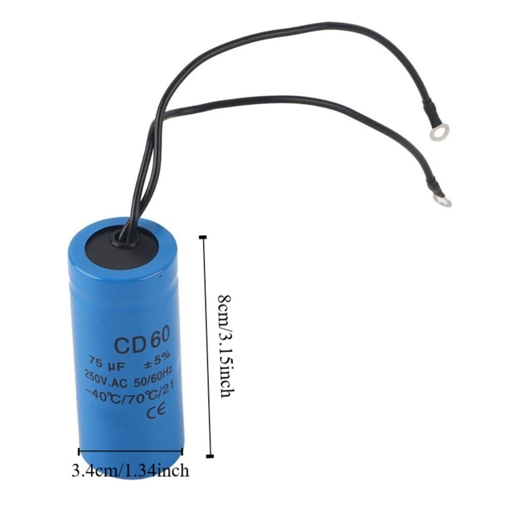 75uf CD60 Capacitor 250V AC Starting Capacitor Durable Running Capacitor  Pumps