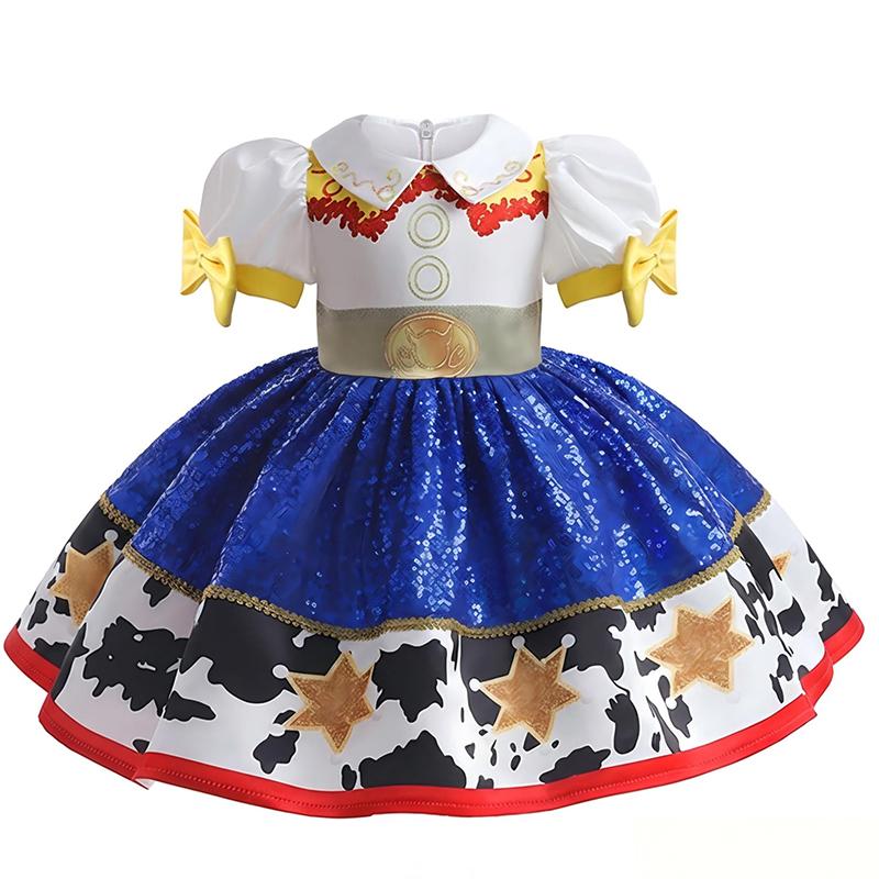 Toy Story Woody Dress Up Costume Kids Cosplay Jessie Top+Pants+Scarf+Belt Sets Girls Halloween Carnival Party Fancy Party Outfit