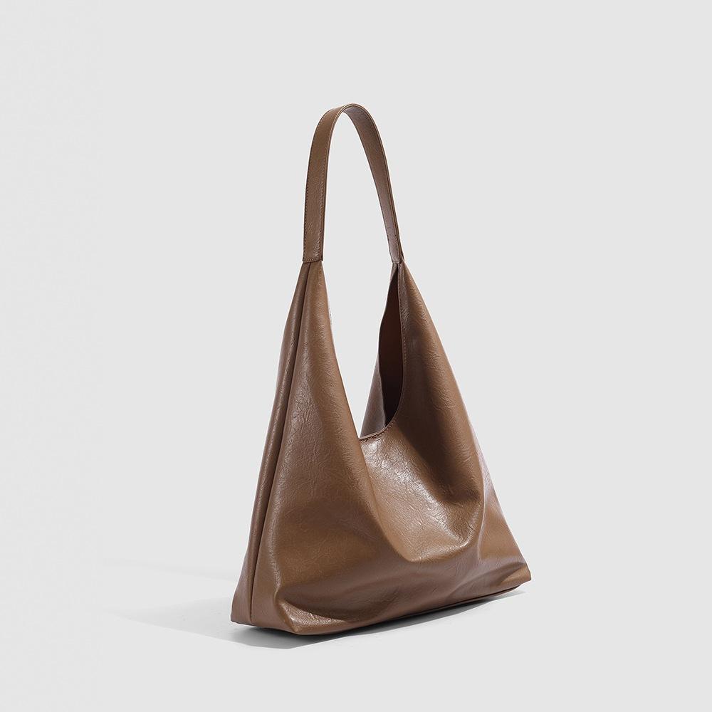 Retro casual commuter large-capacity bag for women, 2025 new niche mother-daughter bag, Maillard relaxed style tote bag