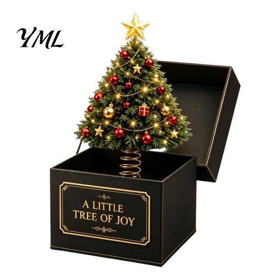 Kreative Weihnachtsstrumpffüller 3D-gedruckte Pop-Up-Zauberkiste mit Feder mechanismus, Weihnachts-Elemente/Engel/Stern Interaktive Ornamente, Festlich