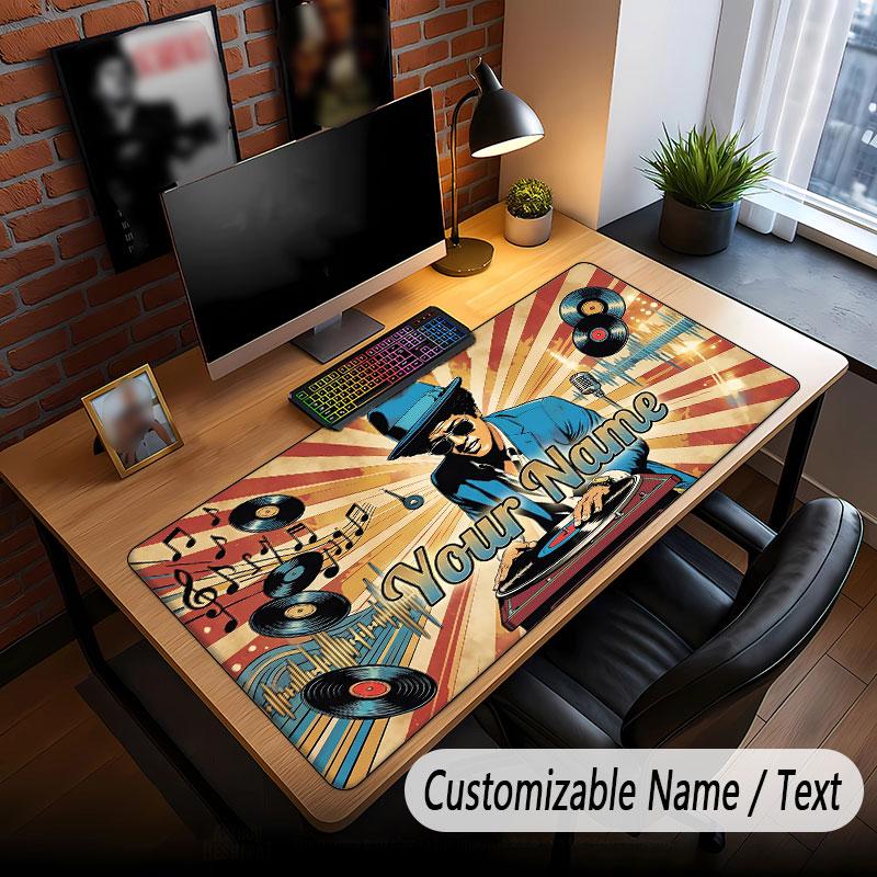 Custom Name Extended Mouse Pad,Bruno Mars Gaming Desk Mat For Home Office Desktop Decor