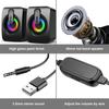 Mini Computer Sound Box HIFI Stereo Microphone Audio PC Speaker USB Wired With LED Light 3.5mm AUX For Desktop Notebook Computer